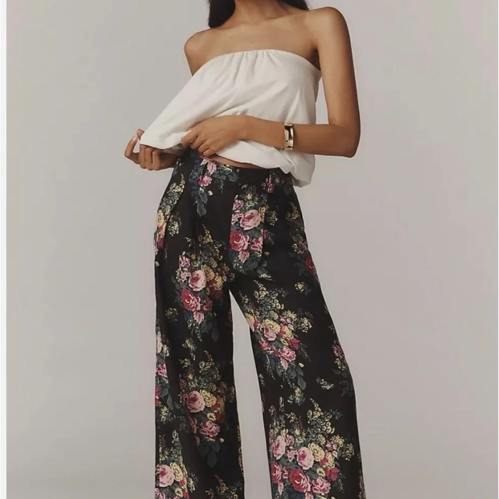 NWT MAEVE Anthropologie Avery Wide-Leg Trousers Size Small - Picture 2 of 5